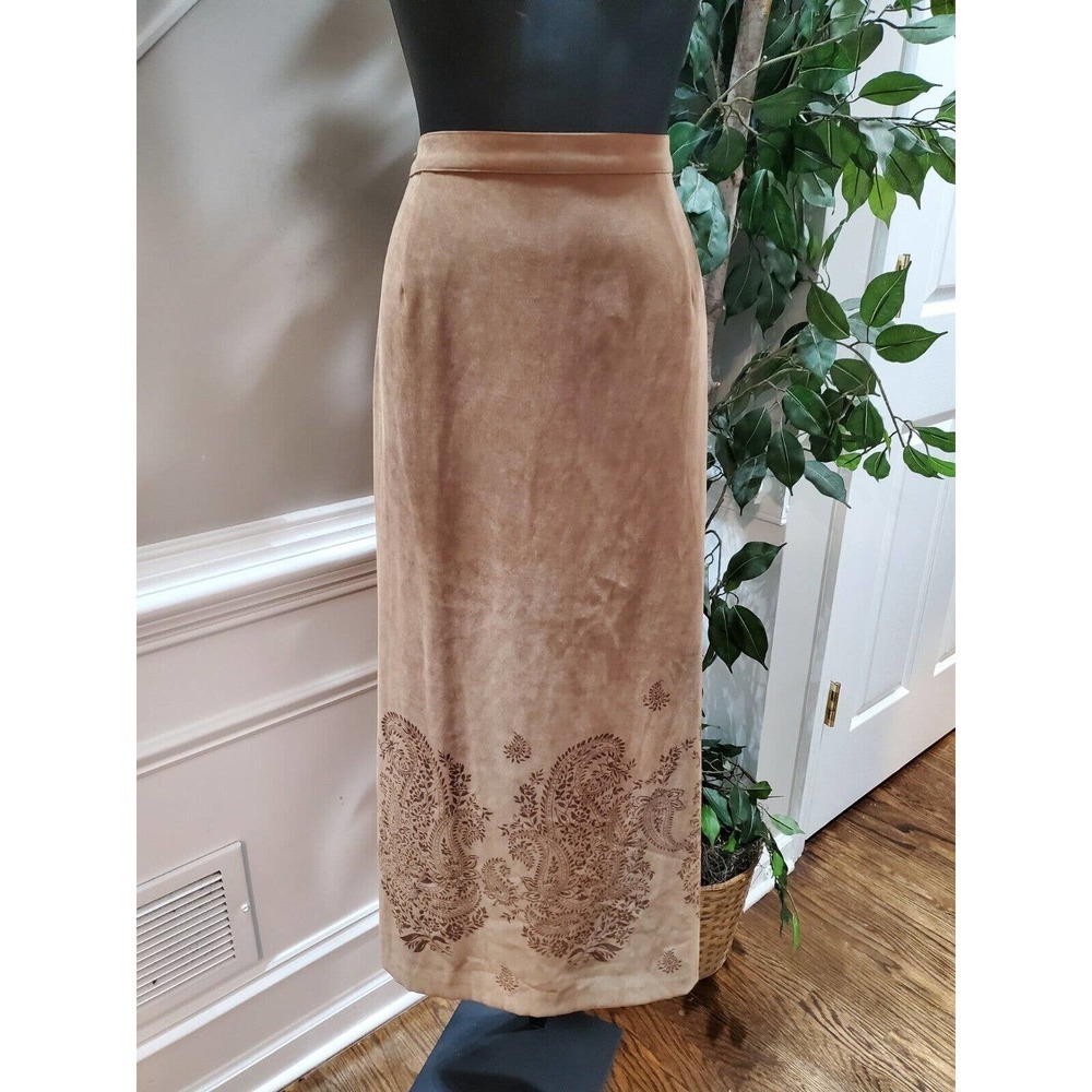 Norton Women's Brown Polyester Collared Shirt & Maxi Skirt 2 Piece Suit Size 12 - Picture 3 of 12